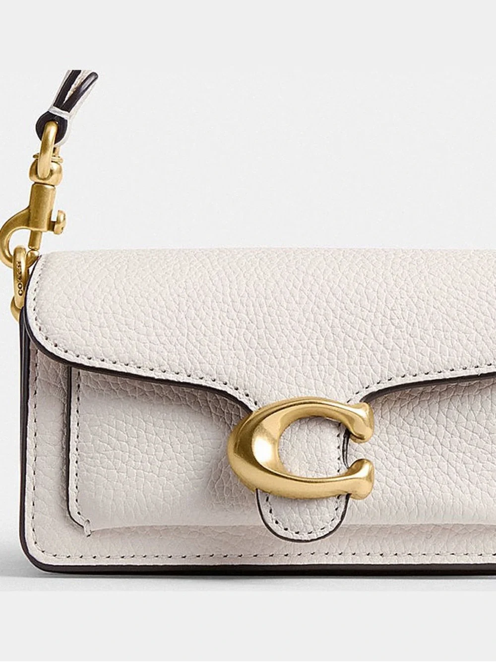 Coach Pebbled Leather Crossbody in Chalk with Gold Hardware - Picture 1 of 6